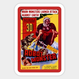 Classic Science Fiction Movie Poster - Robot Monster Sticker